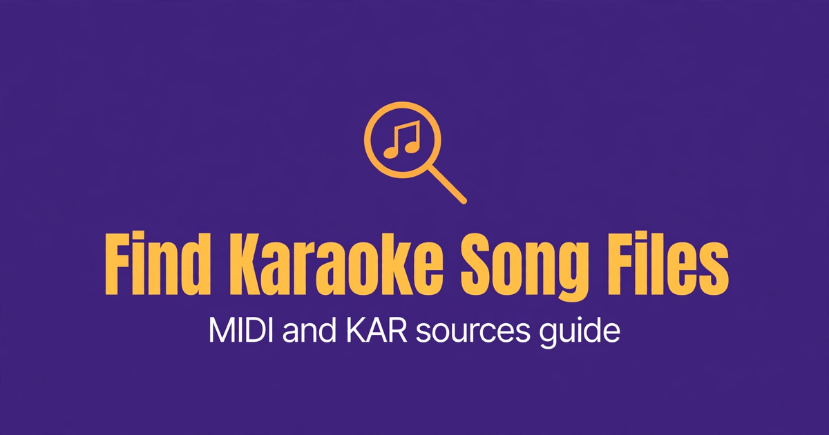 Where to Find MIDI and KAR Karaoke Files